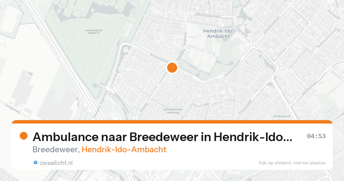 Ambulance naar Breedeweer in Hendrik-Ido-Ambacht — 7 feb 2026