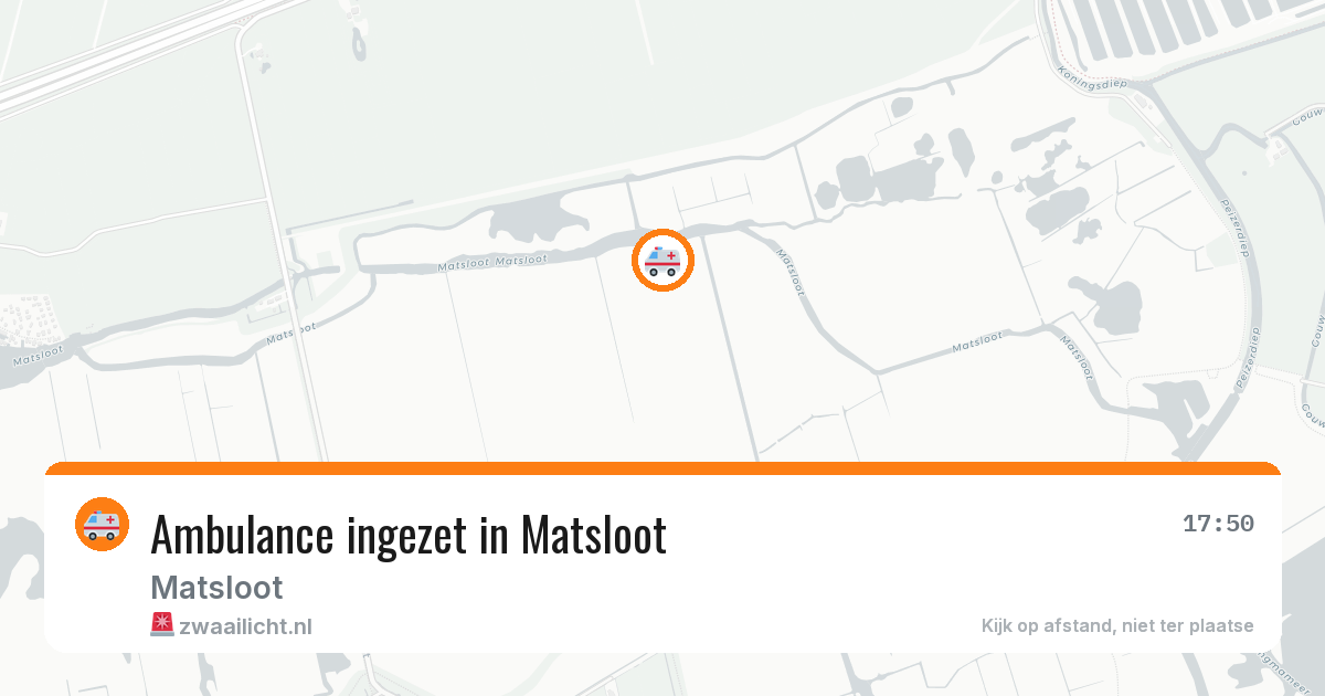 Ambulance ingezet in Matsloot — 25 jun 2026 | 🚨 Zwaailicht.nl