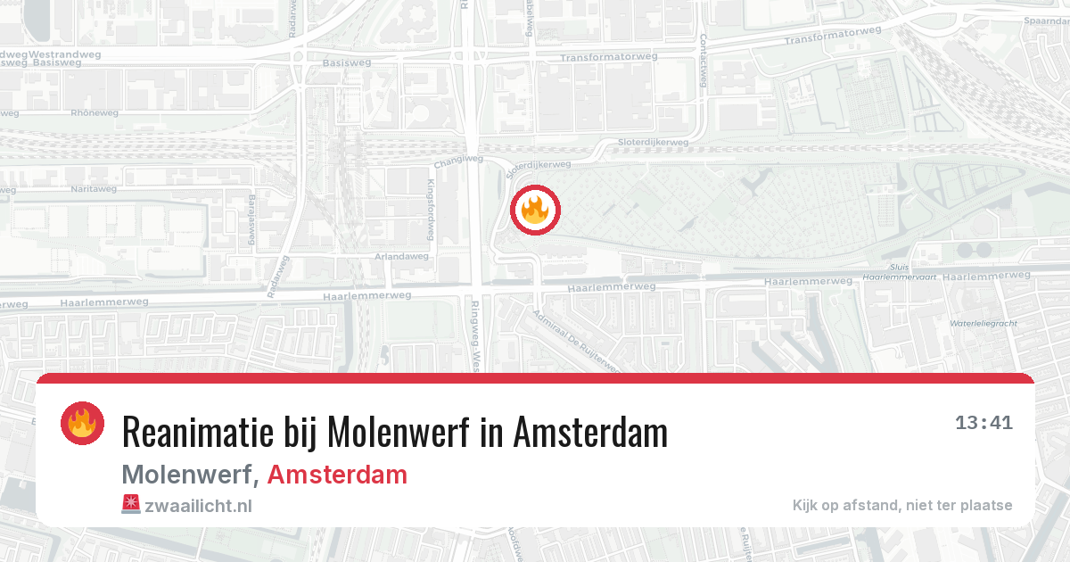 Reanimatie bij Molenwerf in Amsterdam — 24 mrt 2026