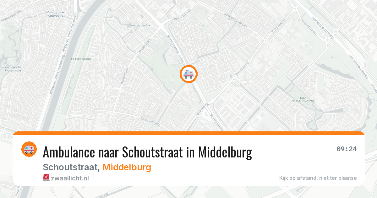 Ambulance naar Schoutstraat in Middelburg — 22 mrt 2026