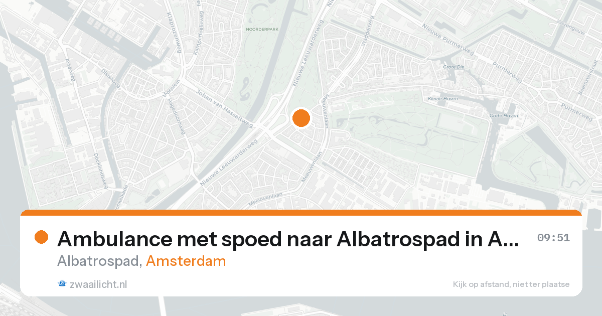 Ambulance met spoed naar Albatrospad in Amsterdam — 23 aug 2026