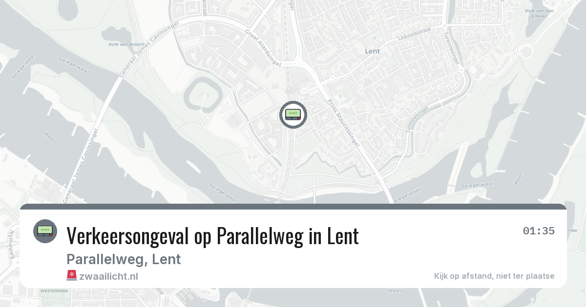 Verkeersongeval op Parallelweg in Lent — 11 aug 2026
