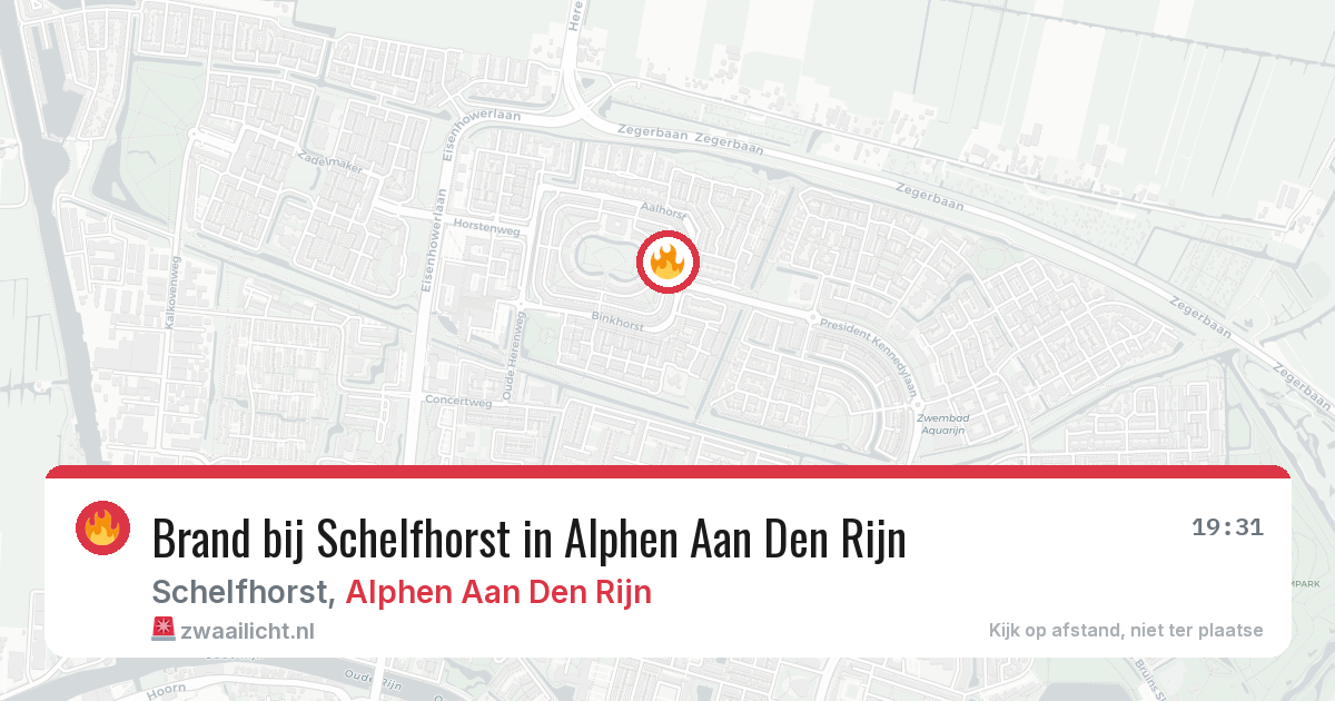 Brand bij Schelfhorst in Alphen Aan Den Rijn — 3 jul 2026