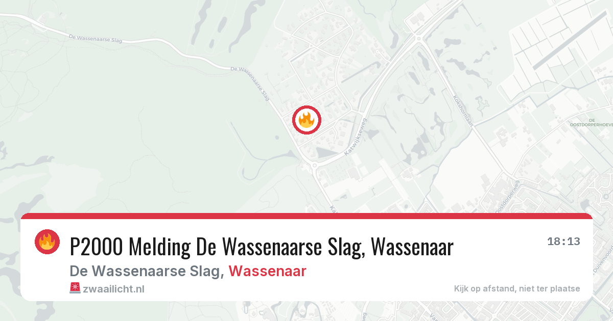 P2000 Melding De Wassenaarse Slag, Wassenaar — 5 aug 2026