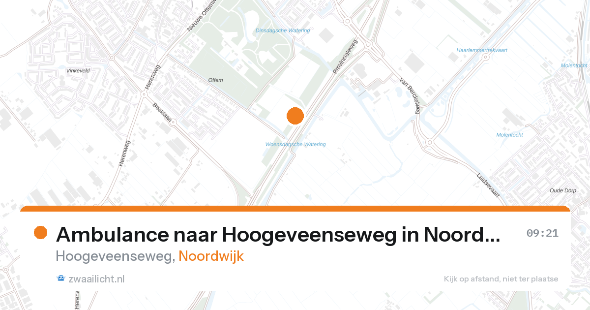 Ambulance naar Hoogeveenseweg in Noordwijk — 28 aug 2026