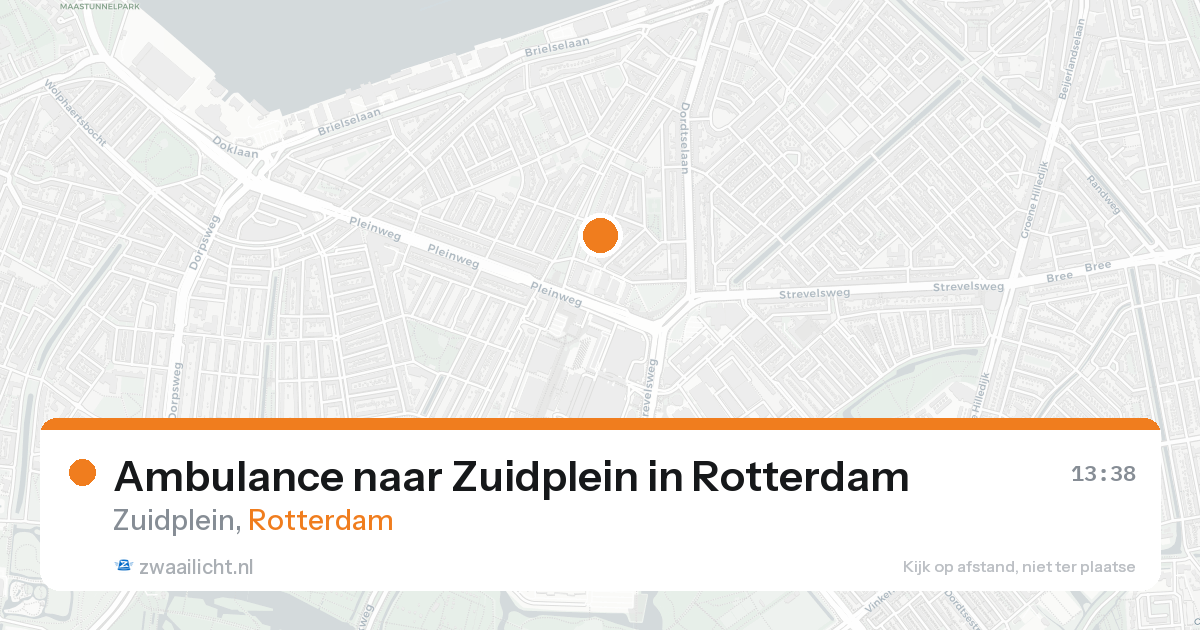 Ambulance naar Zuidplein in Rotterdam — 21 aug 2026