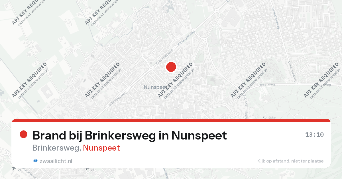 Brand bij Brinkersweg in Nunspeet — 26 aug 2026