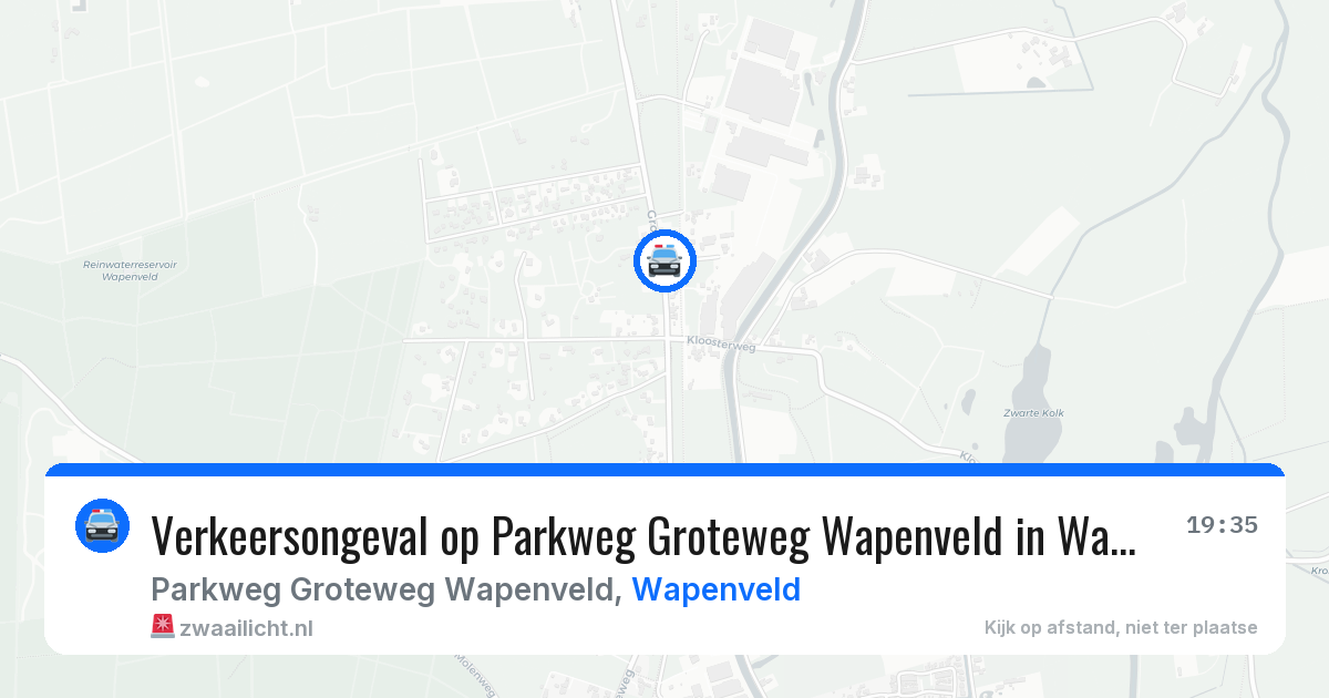 Verkeersongeval op Parkweg Groteweg Wapenveld in Wapenveld — 30 jul 2026