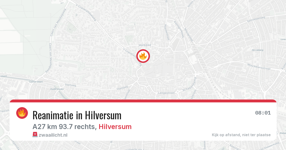 Reanimatie in Hilversum — 17 mrt 2026