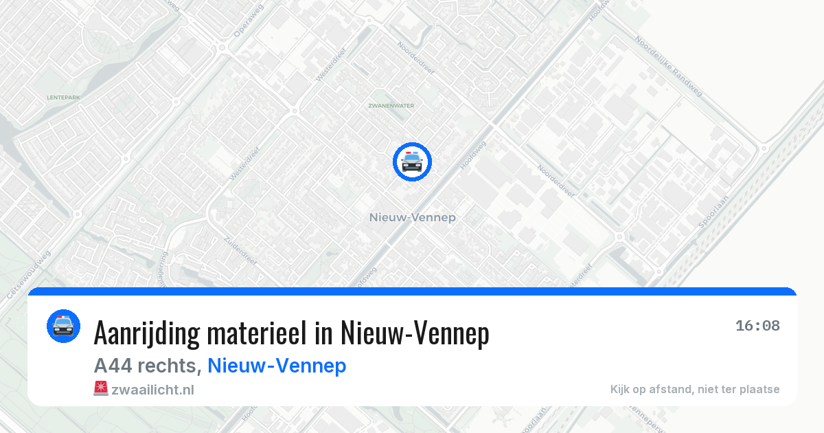 Aanrijding materieel in Nieuw-Vennep — 21 mrt 2026