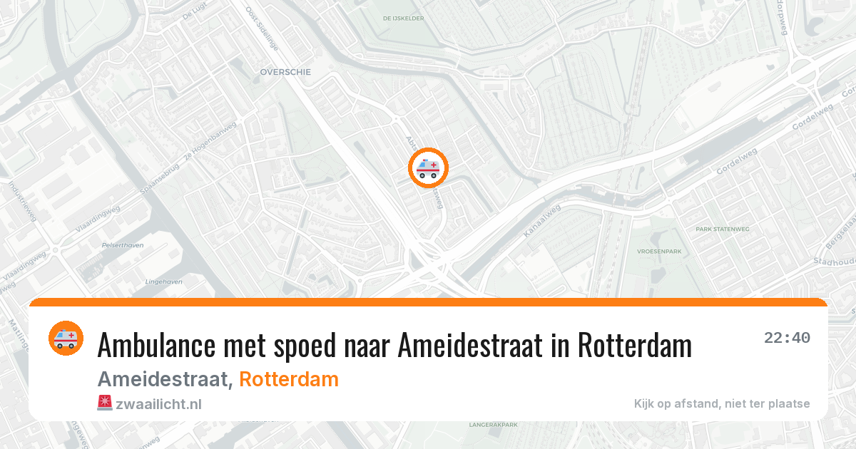 Ambulance met spoed naar Ameidestraat in Rotterdam — 8 apr 2026