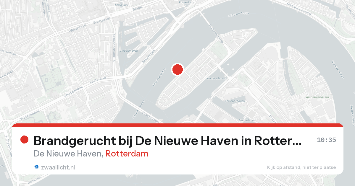 Brandgerucht bij De Nieuwe Haven in Rotterdam — 7 feb 2026
