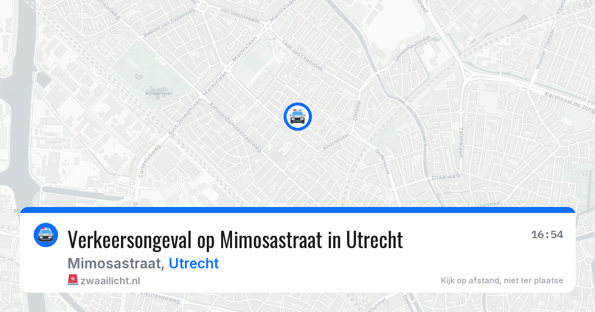 Verkeersongeval op Mimosastraat in Utrecht — 26 jan 2026