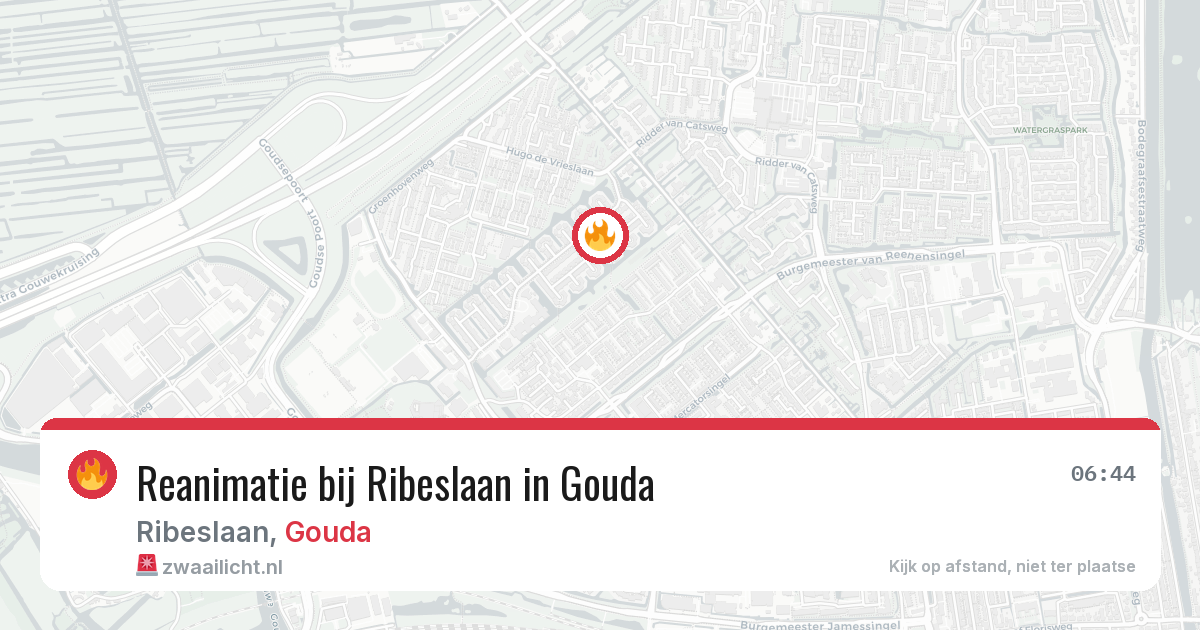 Reanimatie bij Ribeslaan in Gouda — 21 apr 2026