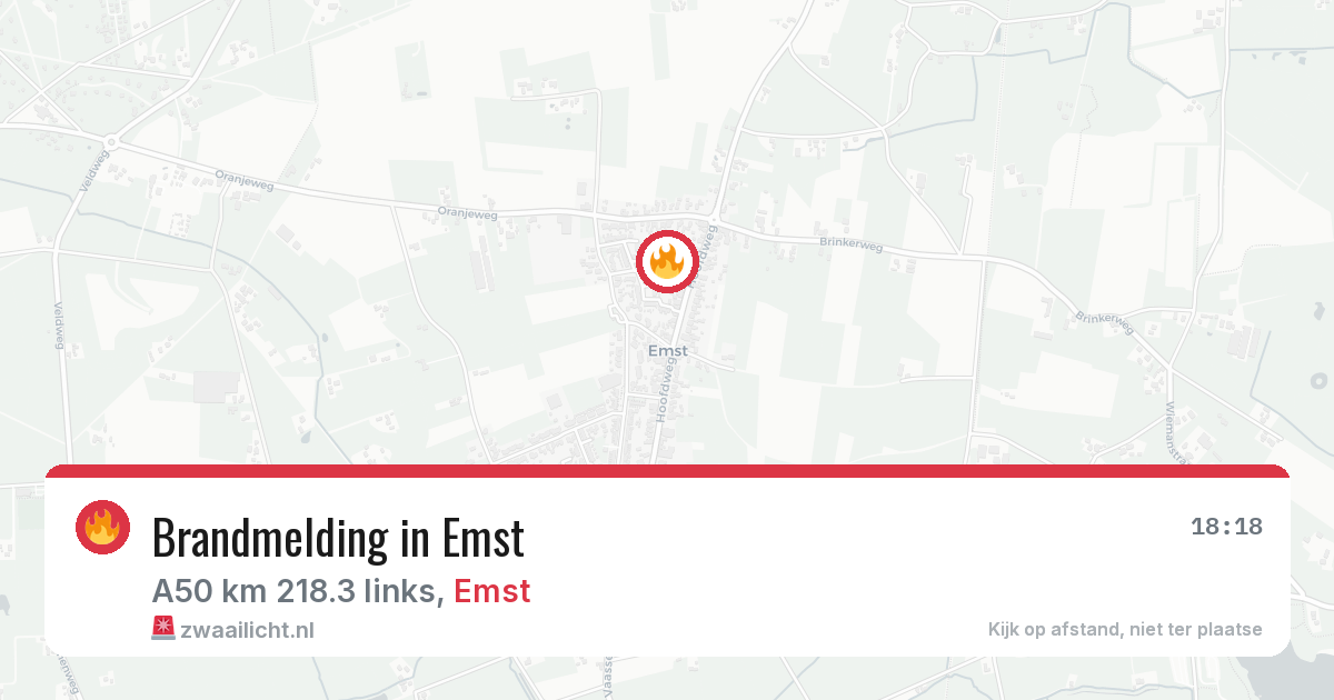 Brandmelding in Emst — 4 aug 2026