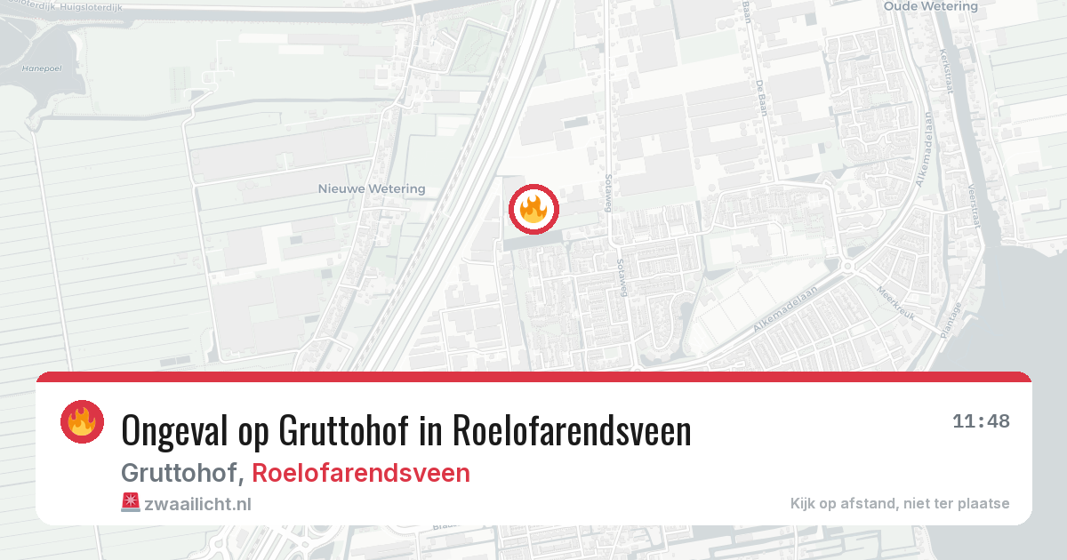 Ongeval op Gruttohof in Roelofarendsveen — 6 apr 2026