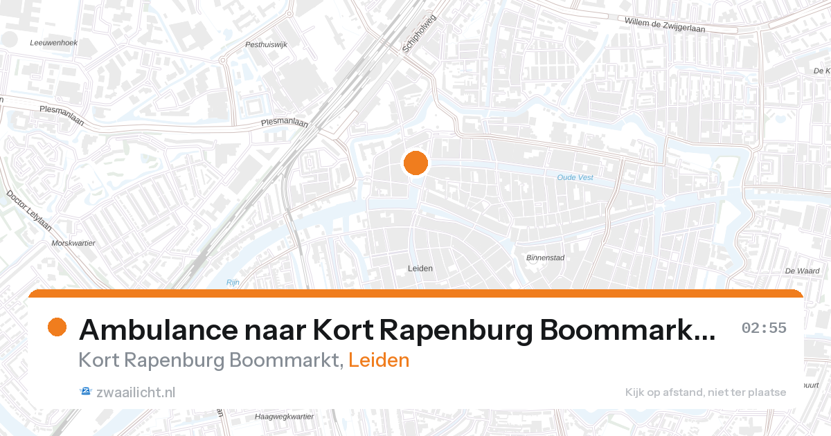 Ambulance naar Kort Rapenburg Boommarkt in Leiden — 1 feb 2026