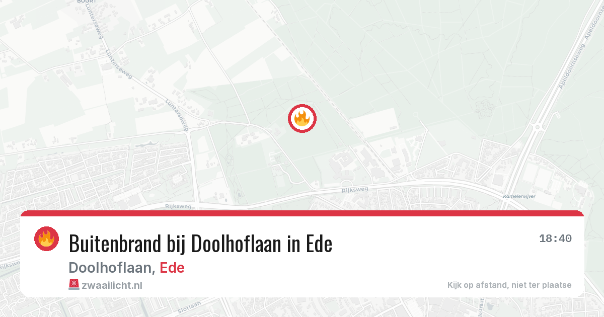 Buitenbrand bij Doolhoflaan in Ede — 3 aug 2026