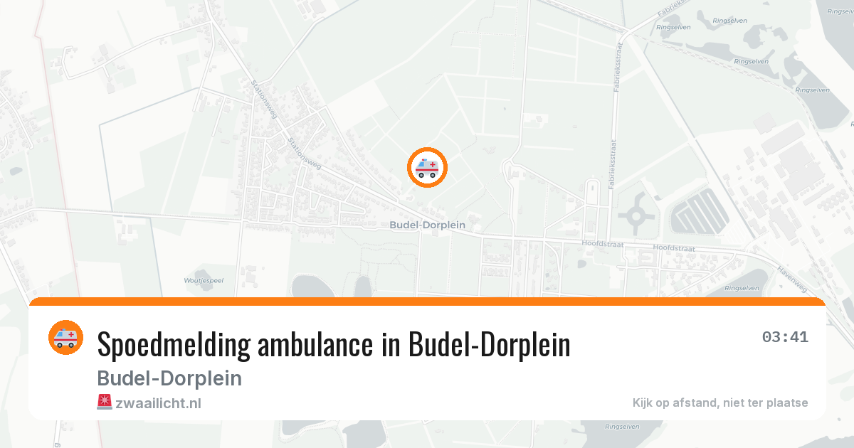 Spoedmelding ambulance in Budel-Dorplein — 28 jan 2026