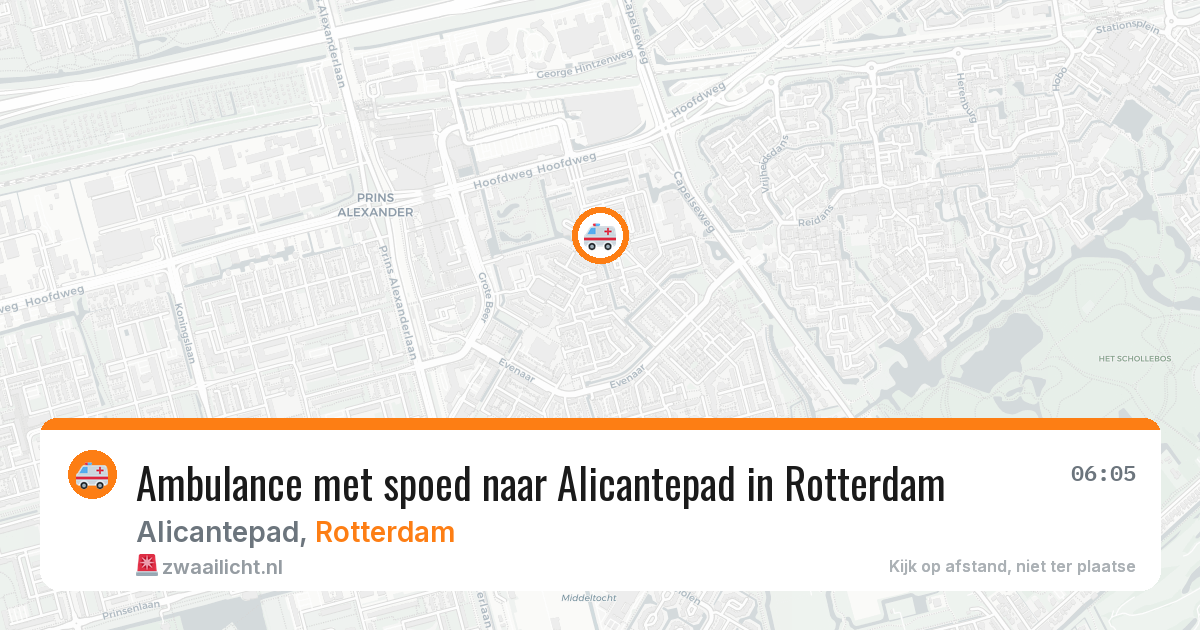 Ambulance met spoed naar Alicantepad in Rotterdam — 20 mei 2026