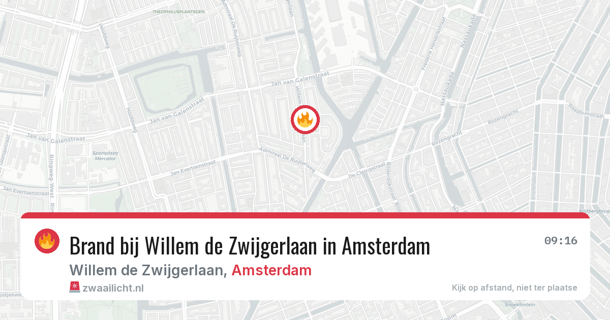 Brand bij Willem de Zwijgerlaan in Amsterdam — 10 mrt 2026