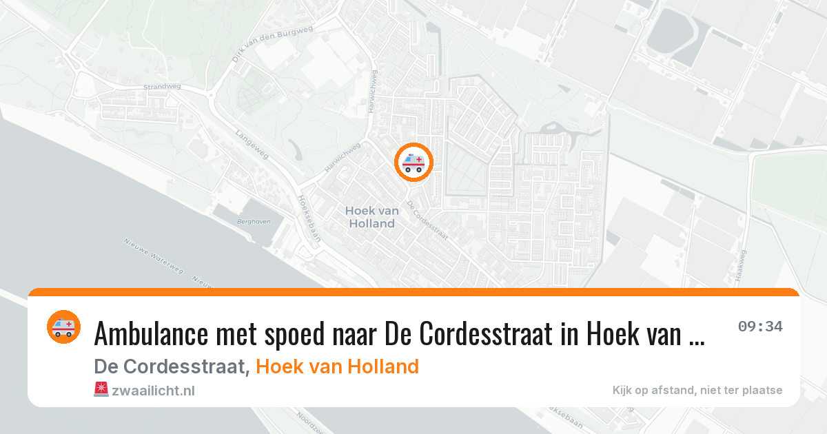 Ambulance met spoed naar De Cordesstraat in Hoek van Holland — 1 apr 2026