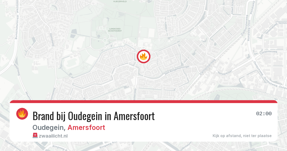 Brand bij Oudegein in Amersfoort — 3 aug 2026
