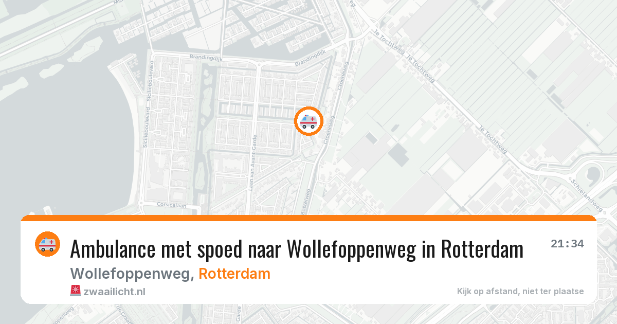 Ambulance met spoed naar Wollefoppenweg in Rotterdam — 16 mrt 2026