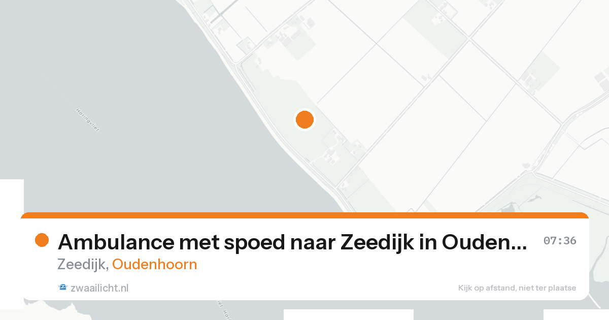 Ambulance met spoed naar Zeedijk in Oudenhoorn — 25 aug 2026