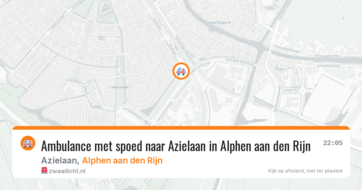 Ambulance met spoed naar Azielaan in Alphen aan den Rijn — 2 jul 2026