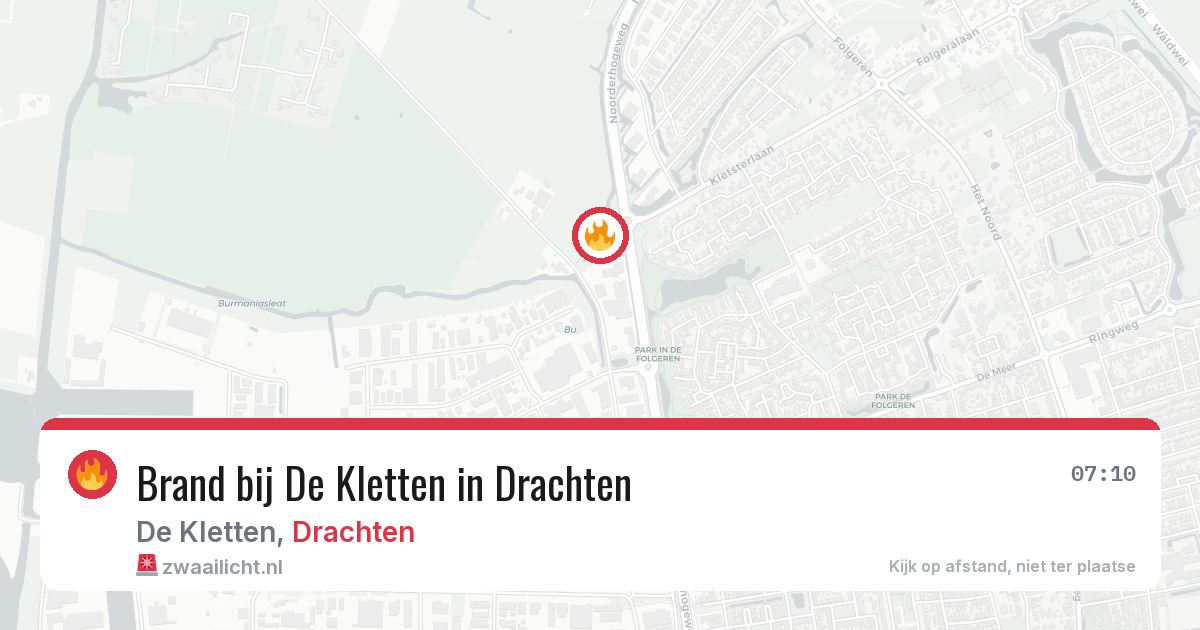 Brand bij De Kletten in Drachten — 4 mrt 2026