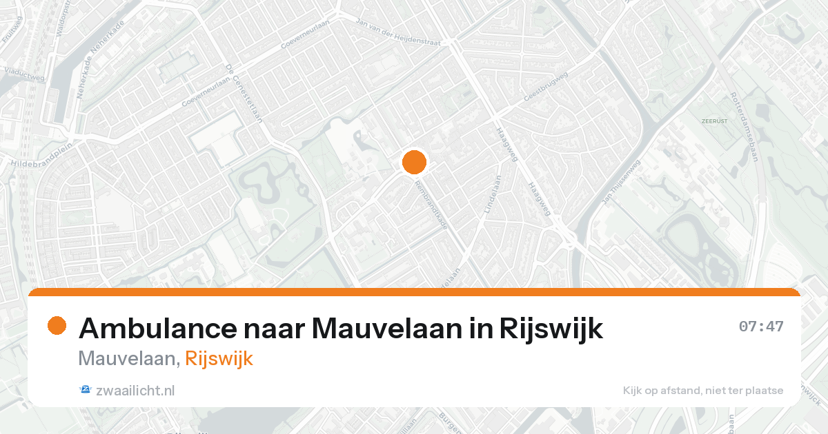 Ambulance naar Mauvelaan in Rijswijk — 24 aug 2026