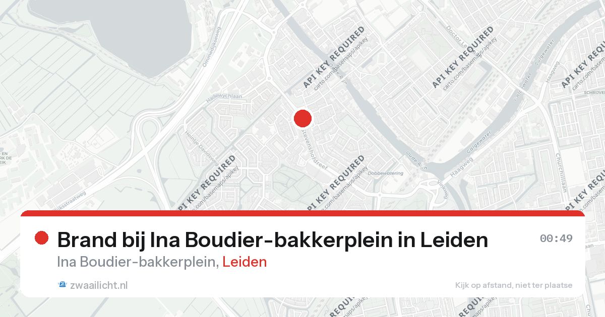 Brand bij Ina Boudier-bakkerplein in Leiden — 25 mrt 2026
