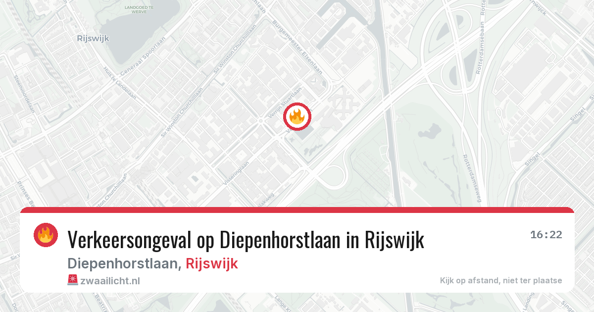 Verkeersongeval op Diepenhorstlaan in Rijswijk — 26 mrt 2026