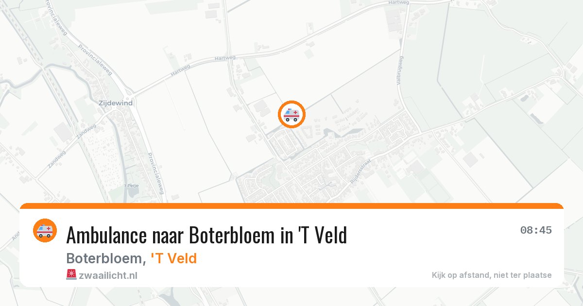 Ambulance naar Boterbloem in 'T Veld — 20 jun 2026