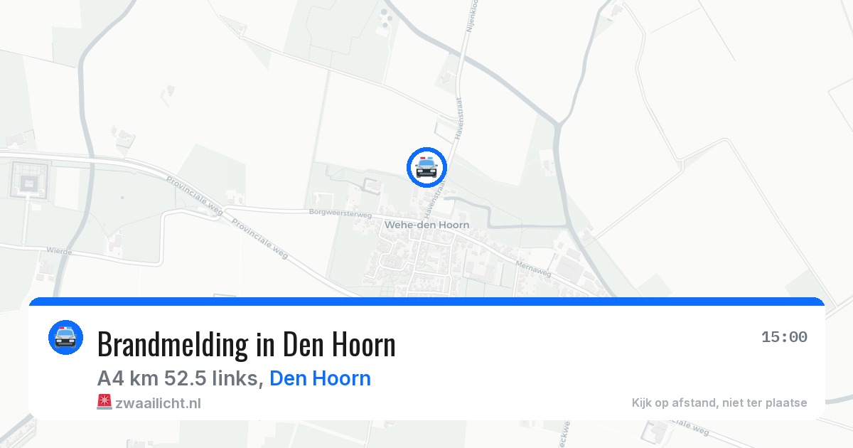 Brandmelding in Den Hoorn — 25 mrt 2026