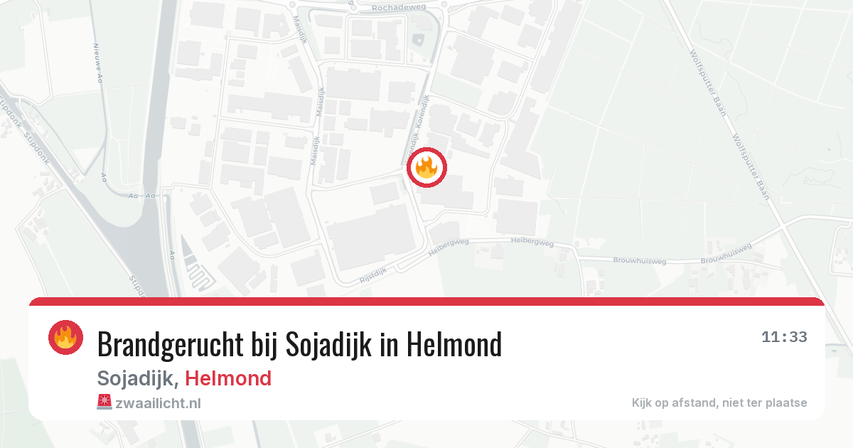 Brandgerucht bij Sojadijk in Helmond — 20 mei 2026