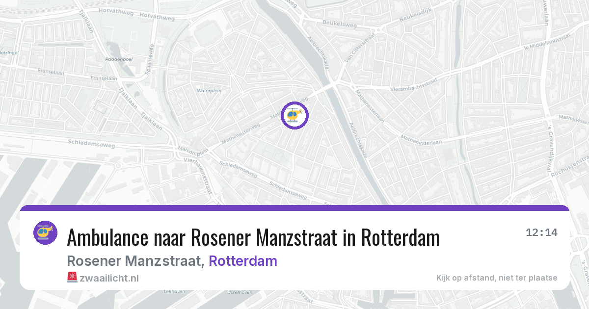 Ambulance naar Rosener Manzstraat in Rotterdam — 1 jul 2026