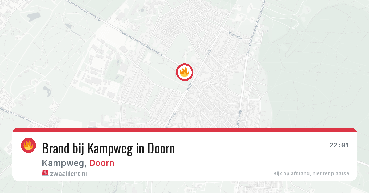 Brand bij Kampweg in Doorn — 16 jul 2026
