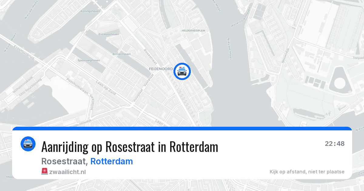 Aanrijding op Rosestraat in Rotterdam — 30 jul 2026