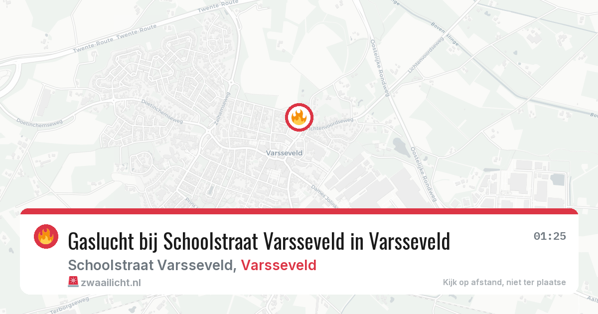 Gaslucht bij Schoolstraat Varsseveld in Varsseveld — 8 jun 2026