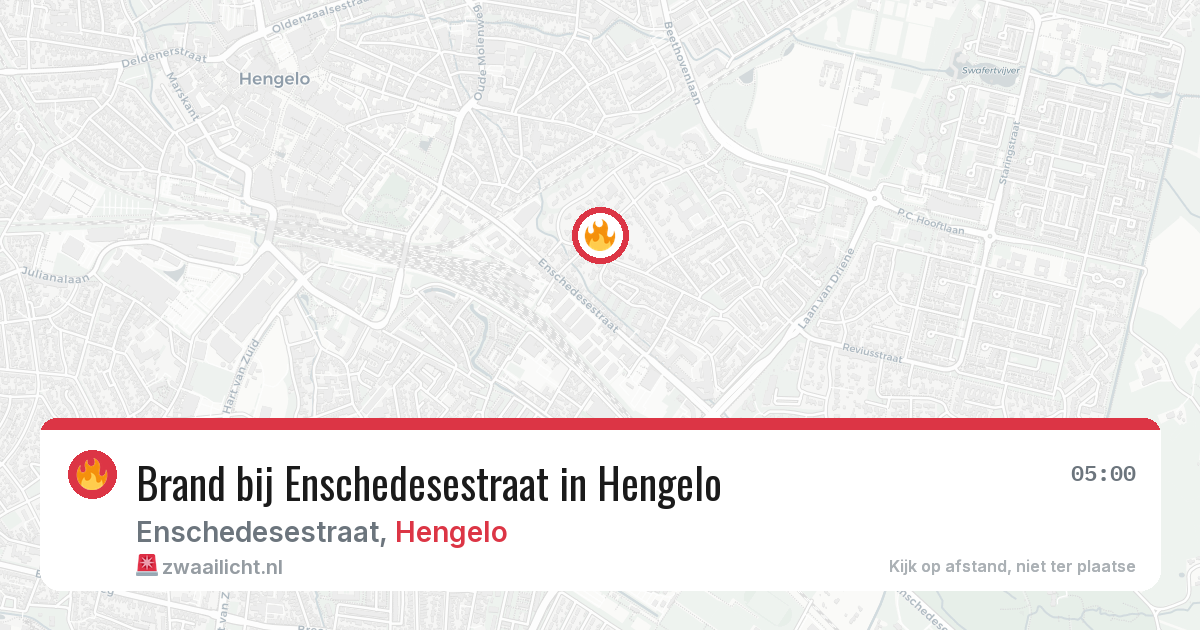 Brand bij Enschedesestraat in Hengelo — 20 jun 2026