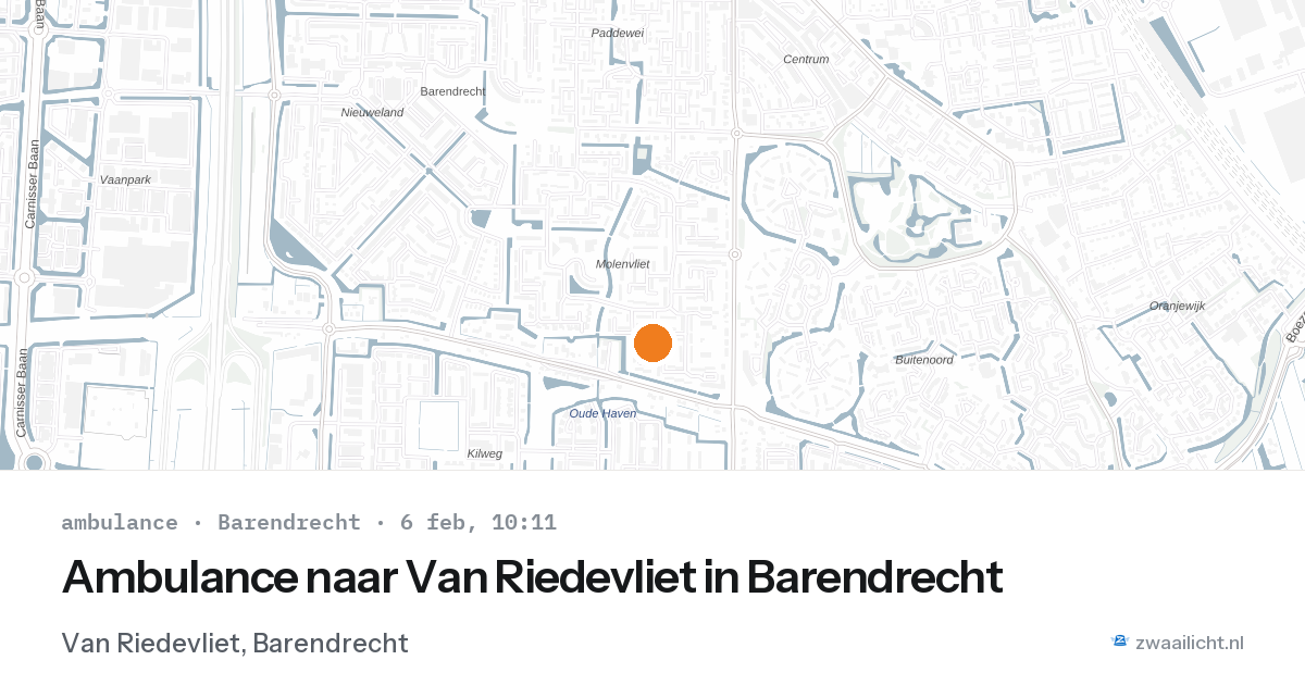 Ambulance naar Van Riedevliet in Barendrecht — 6 feb 2026