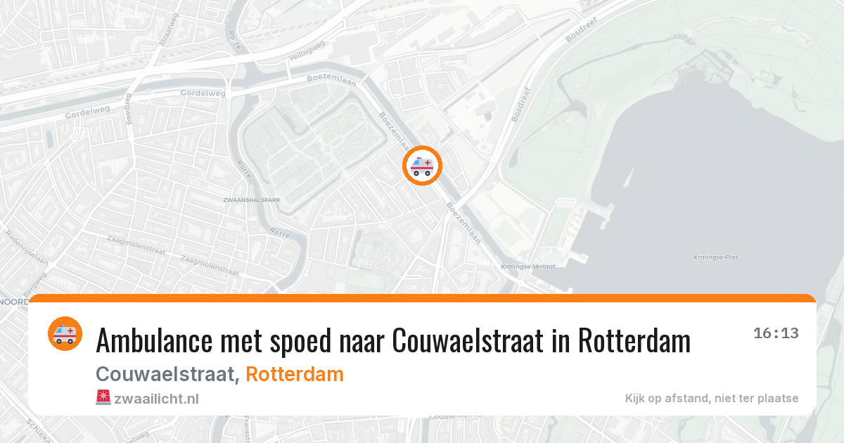 Ambulance met spoed naar Couwaelstraat in Rotterdam — 3 aug 2026