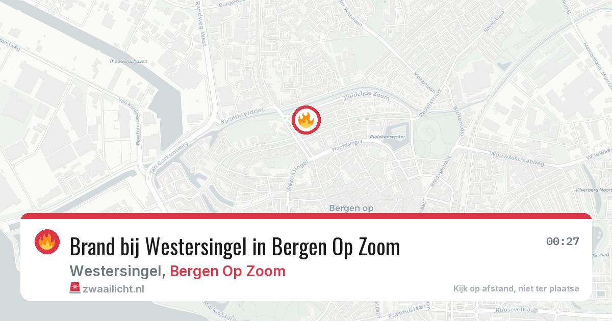 Brand bij Westersingel in Bergen Op Zoom — 10 apr 2026