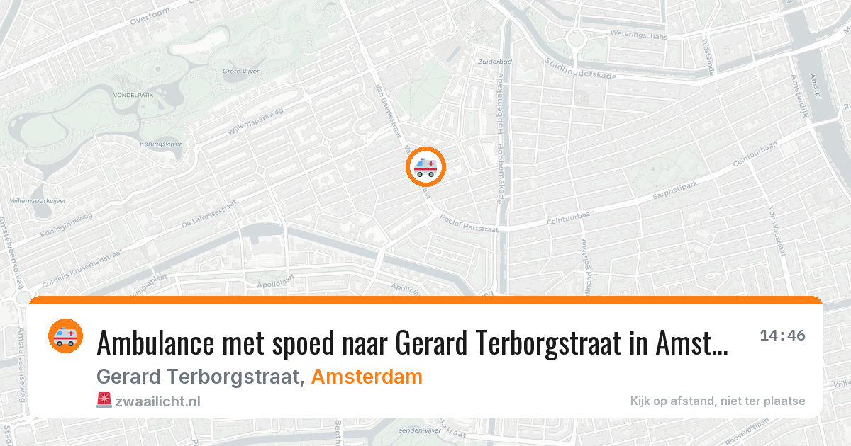 Ambulance met spoed naar Gerard Terborgstraat in Amsterdam — 24 mrt 2026