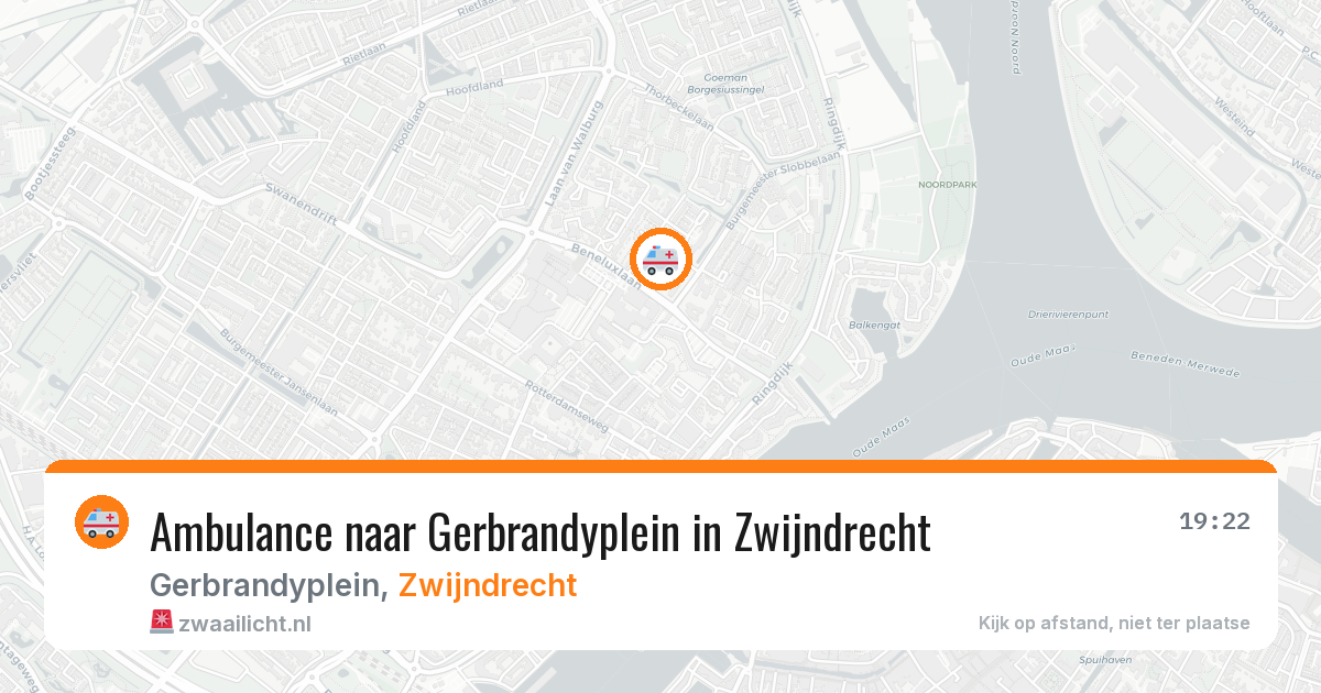 Ambulance naar Gerbrandyplein in Zwijndrecht — 20 jun 2026