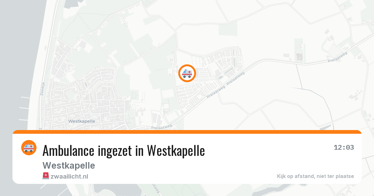 Ambulance ingezet in Westkapelle — 12 aug 2026