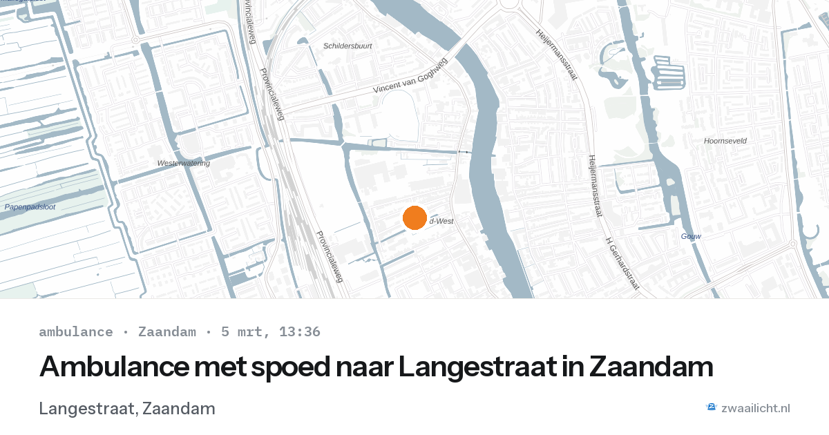 Ambulance met spoed naar Langestraat in Zaandam — 5 mrt 2026