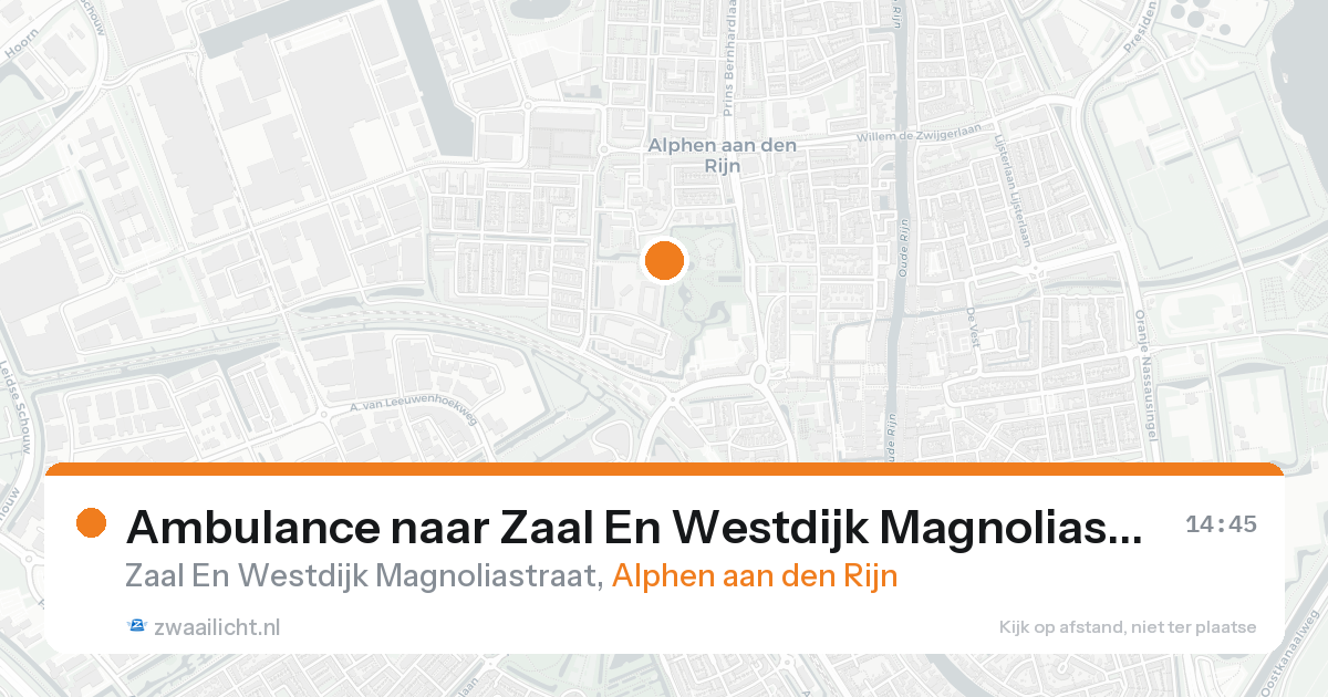 Ambulance naar Zaal En Westdijk Magnoliastraat in Alphen aan den Rijn — 30 jan 2026